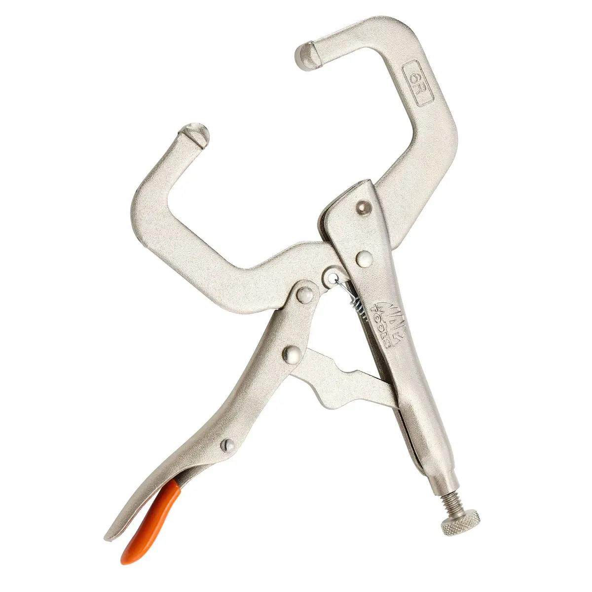 6" C-Clamp Trigger Release Locking Pliers - Orange 1