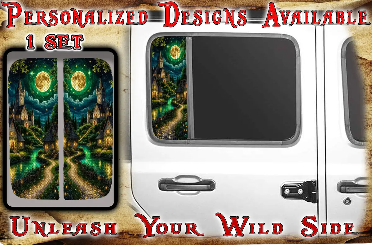 Mystic Moon Door Window Decal 217 1