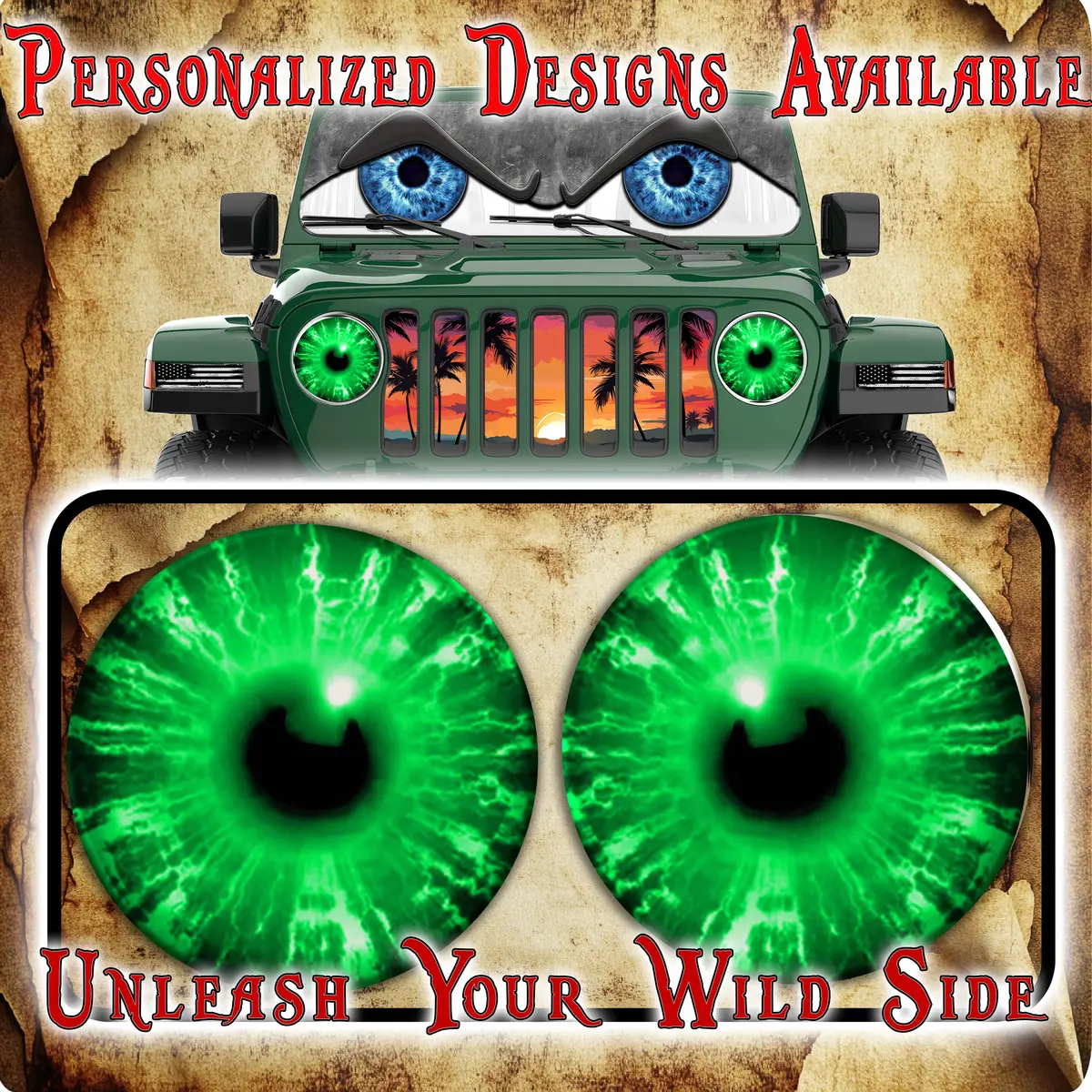 Green Headlight Decal 21 1