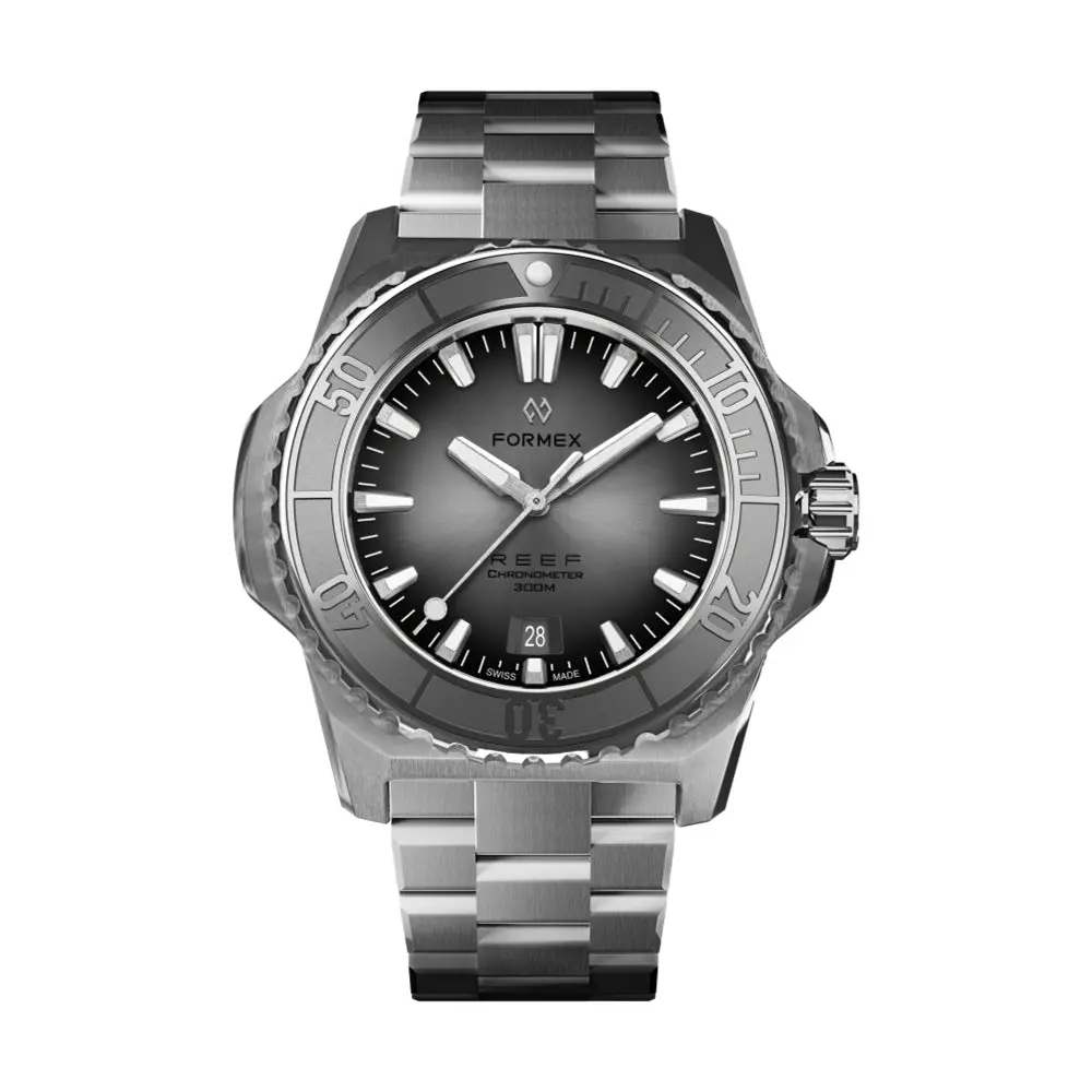 Reef Automatic Chronometer Cosc 300M Steel Bezel 42Mm - Silver On Bracelet 1