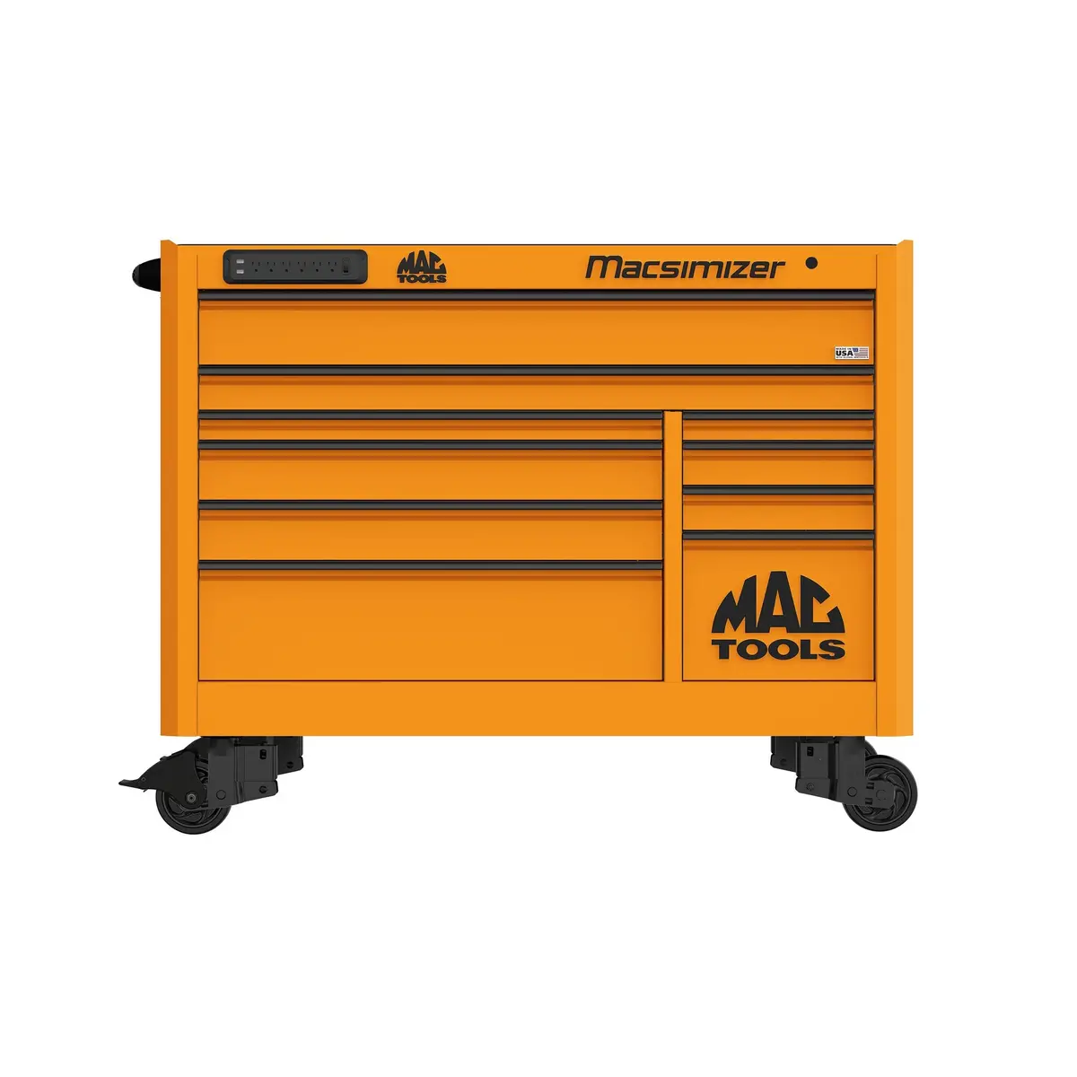 Macsimizer® 10-Drawer Workstation - Fireball Orange 1