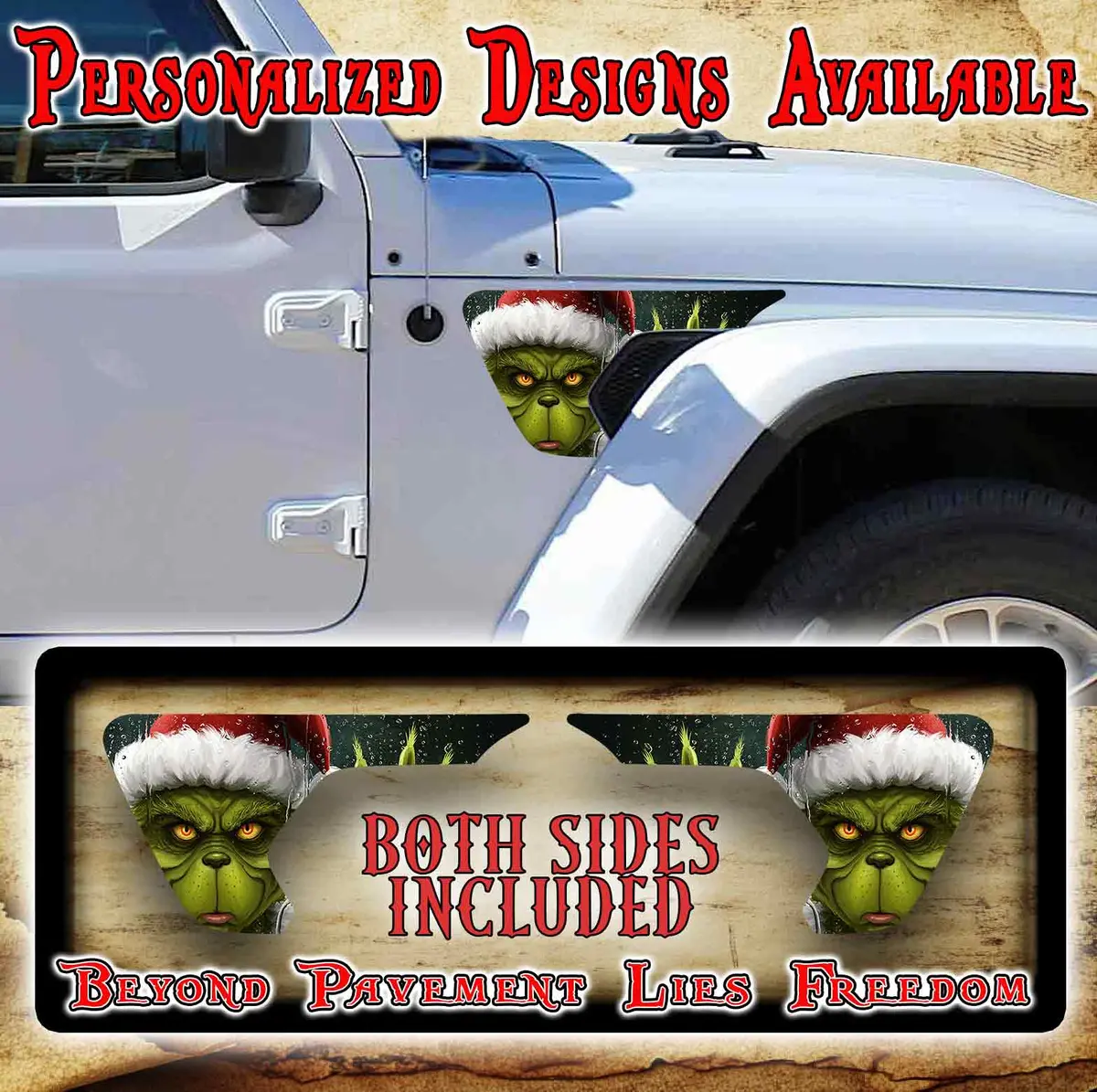 Evil Grinch Fender Vent For The Jl Or Jt 2018 Or Newer 237 1