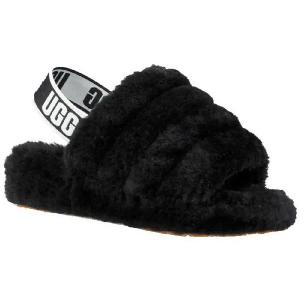 Ugg Women's Fluff Yeah Slides - Black 1