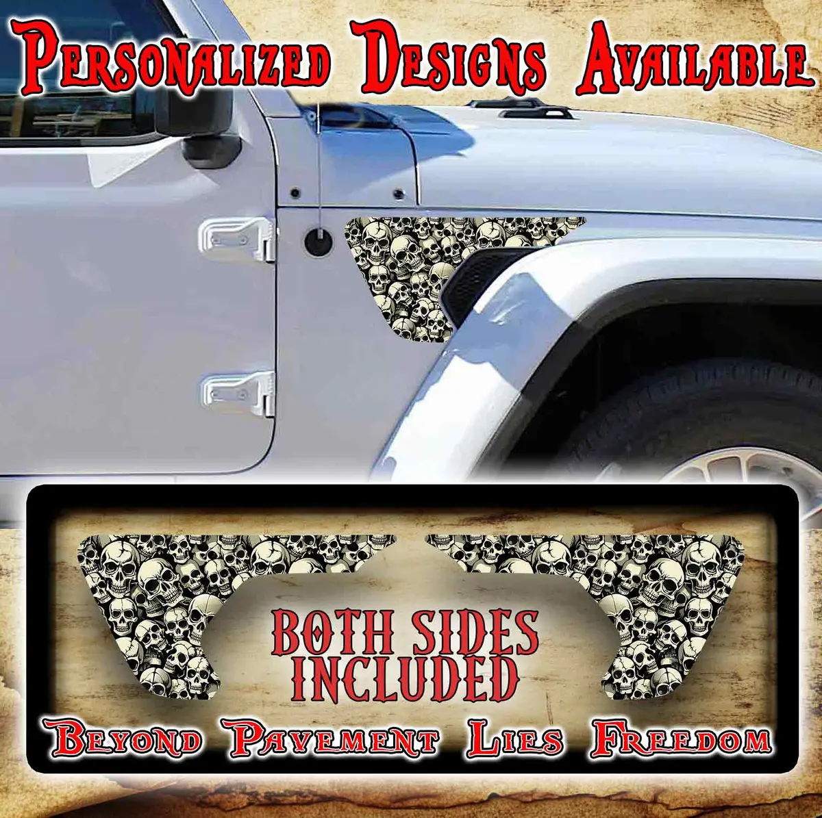 Skull Fender Vent For The Jl Or Jt 2018 Or Newer 238 1