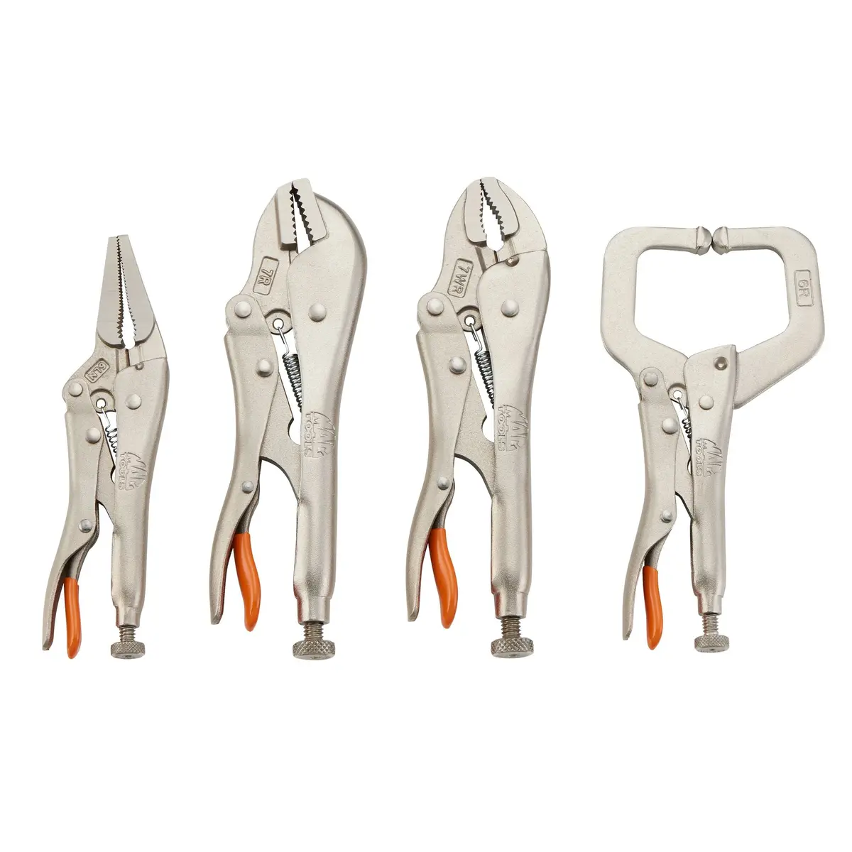 4-Pc. Trigger Release Locking Pliers Set - Orange 1