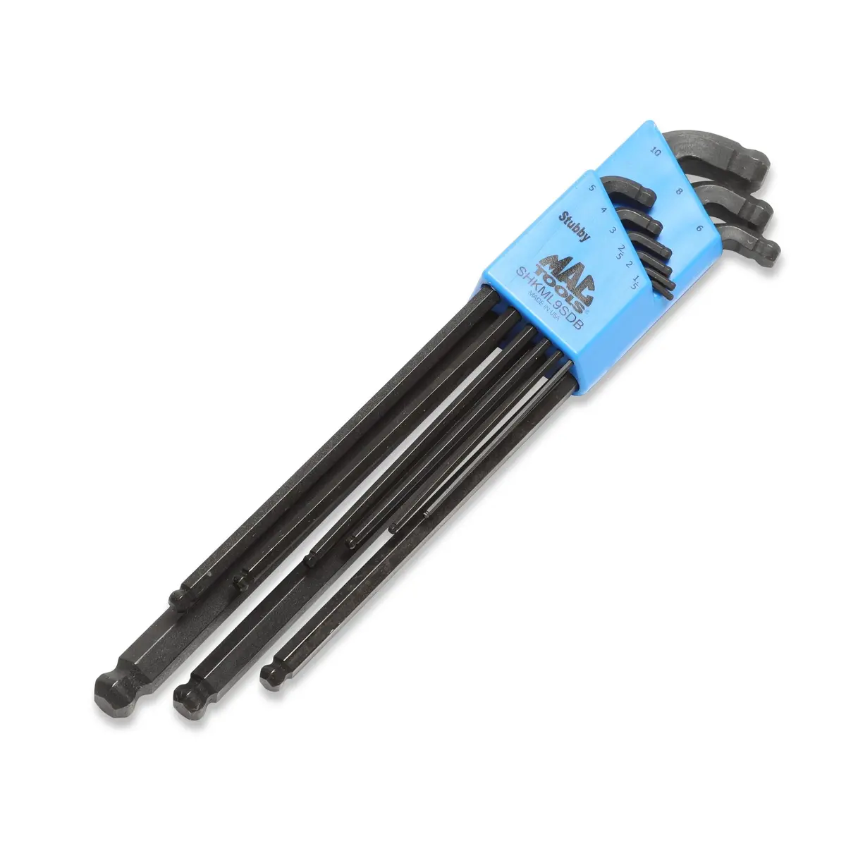9-Pc. Metric Stubby Double-Ball Hex L-Key Set 1