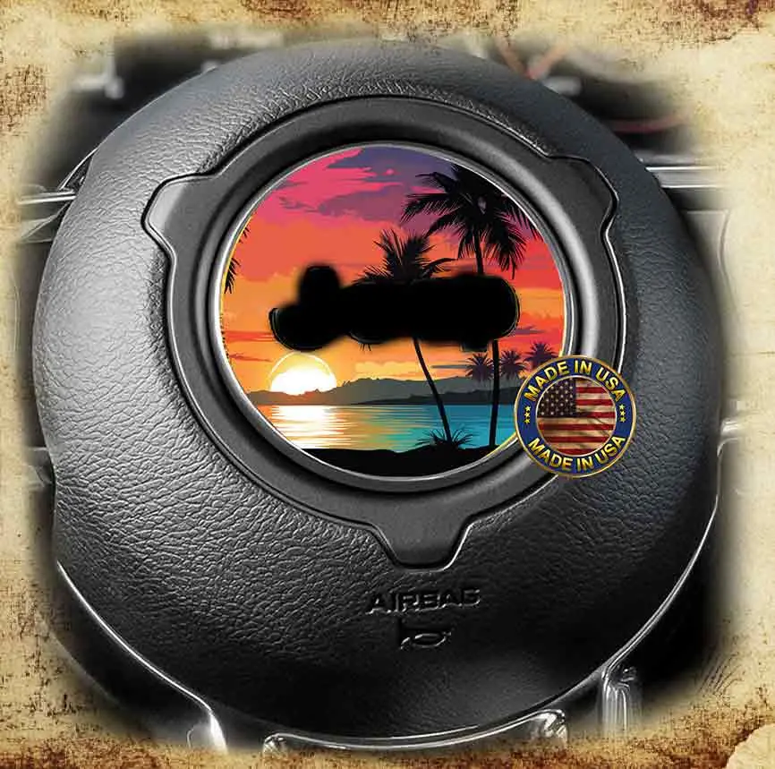 Palm Beach Steering Wheel Sticker – 185mm Diameter
