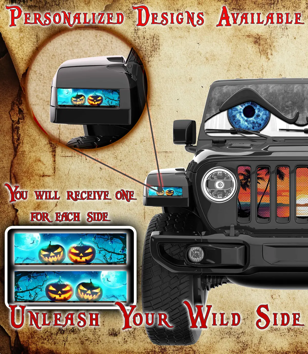 Pumpkins Jl And Gladiator Turn Signal Decal. 27 1