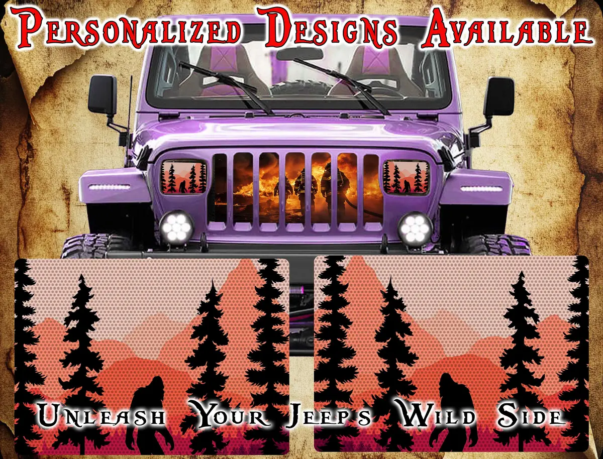 Squatch Decals For Yj Or 5X7 Headlights 1