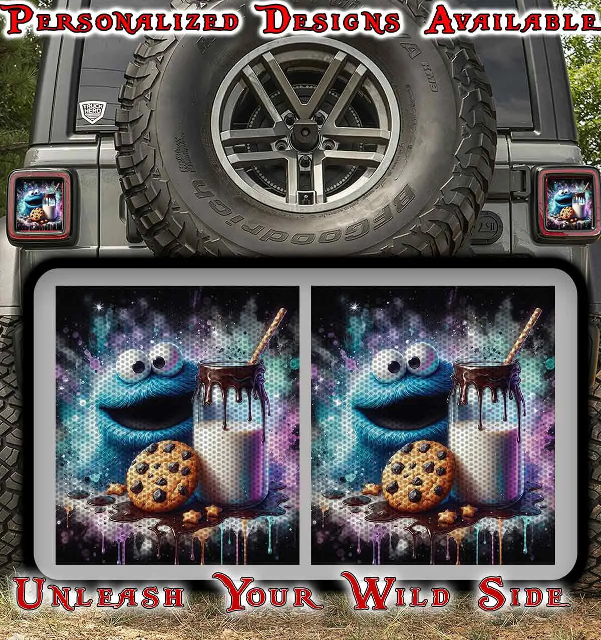 Cookie Monster Taillight Cover Decal 28 1
