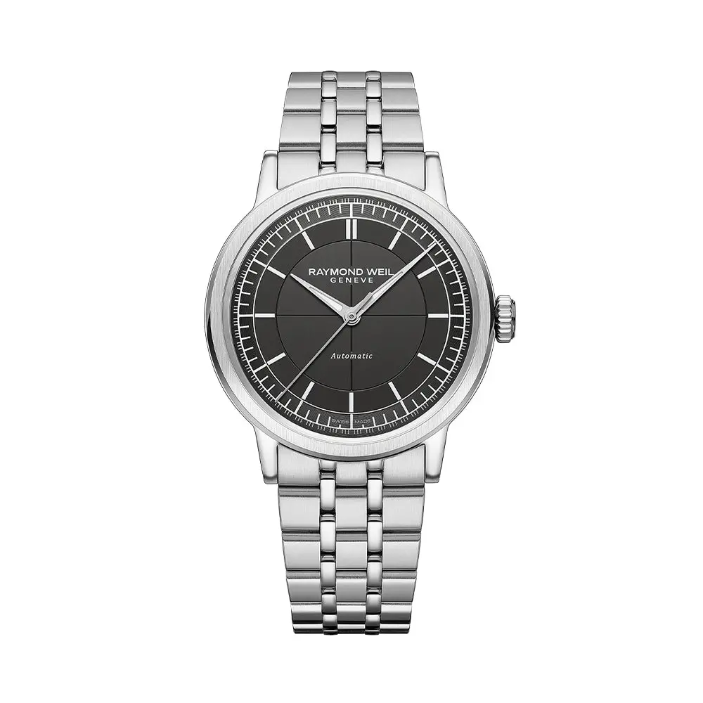 Millesime Men's Automatic Sector Dial 39.5Mm - Anthracite On Bracelet 1