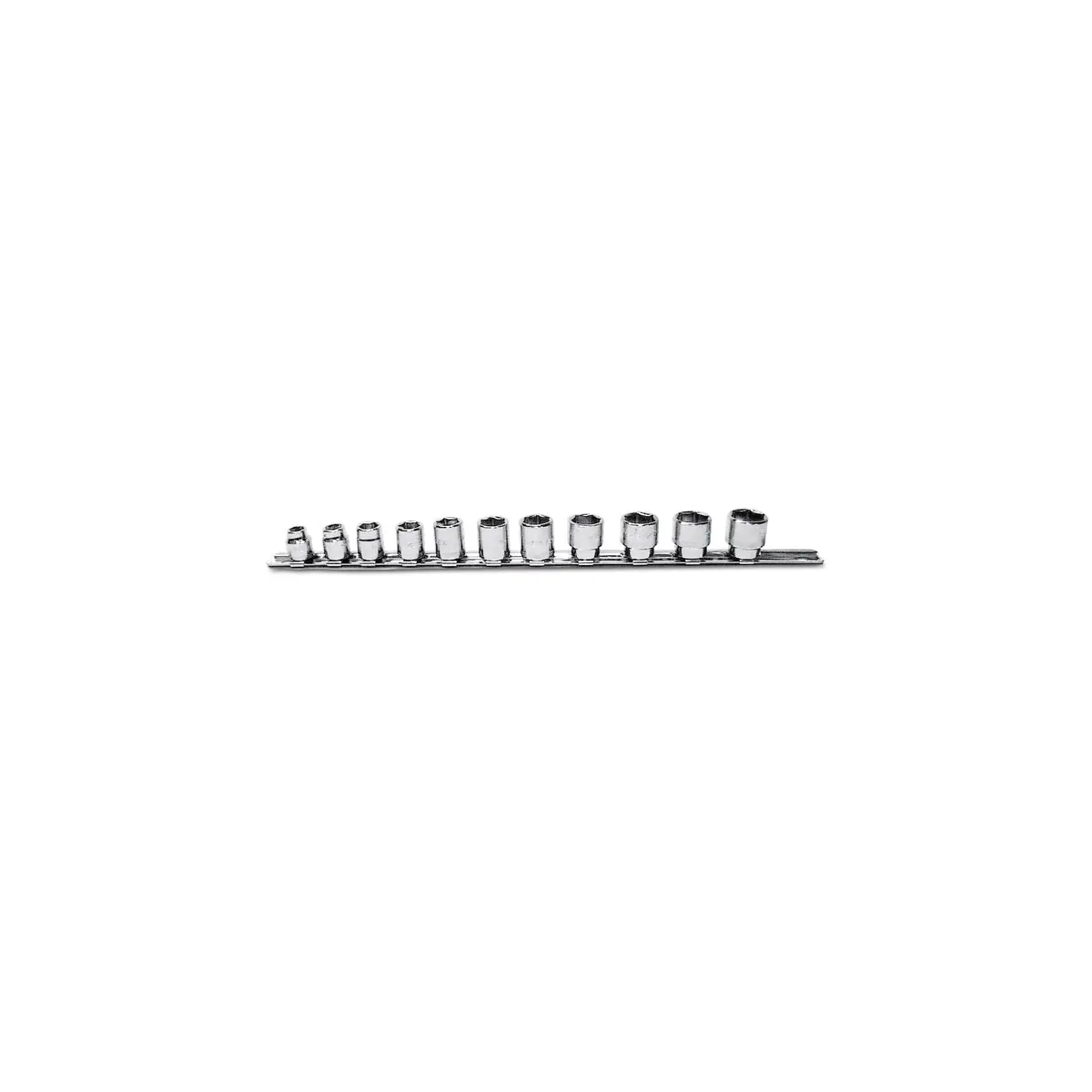 11-Pc. 3/8" Drive Metric Super-Short Socket Set - 6-Pt. 1