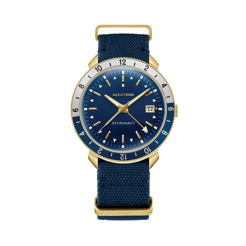 Astronaut Gold-Tone 41Mm - Blue On Fabric Strap 1