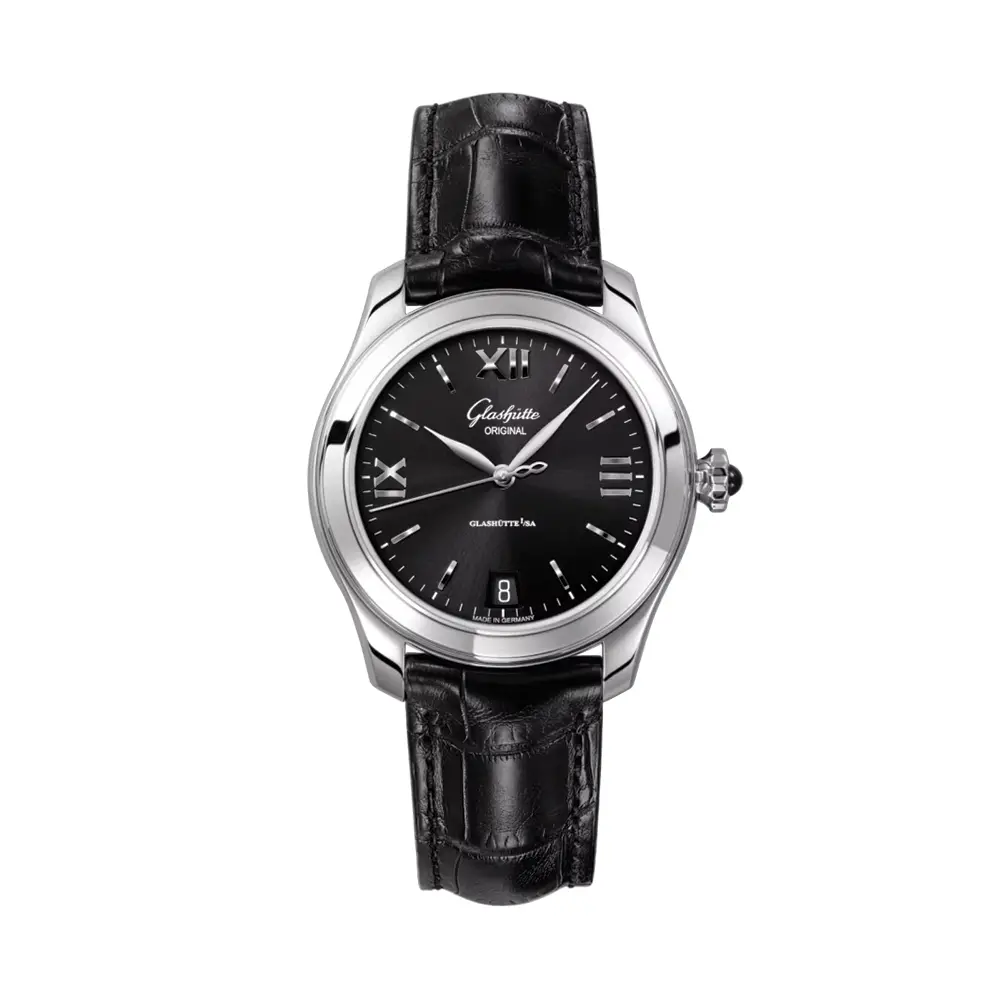 Lady Serenade 36Mm - Black On Leather Strap 1
