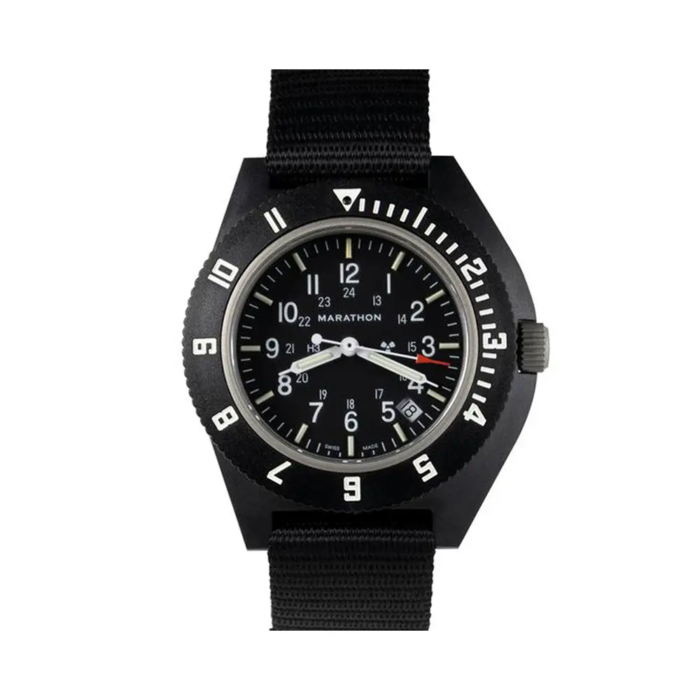 Pilot's Navigator With Date & Tritium 41Mm - Black On Nylon Strap 1