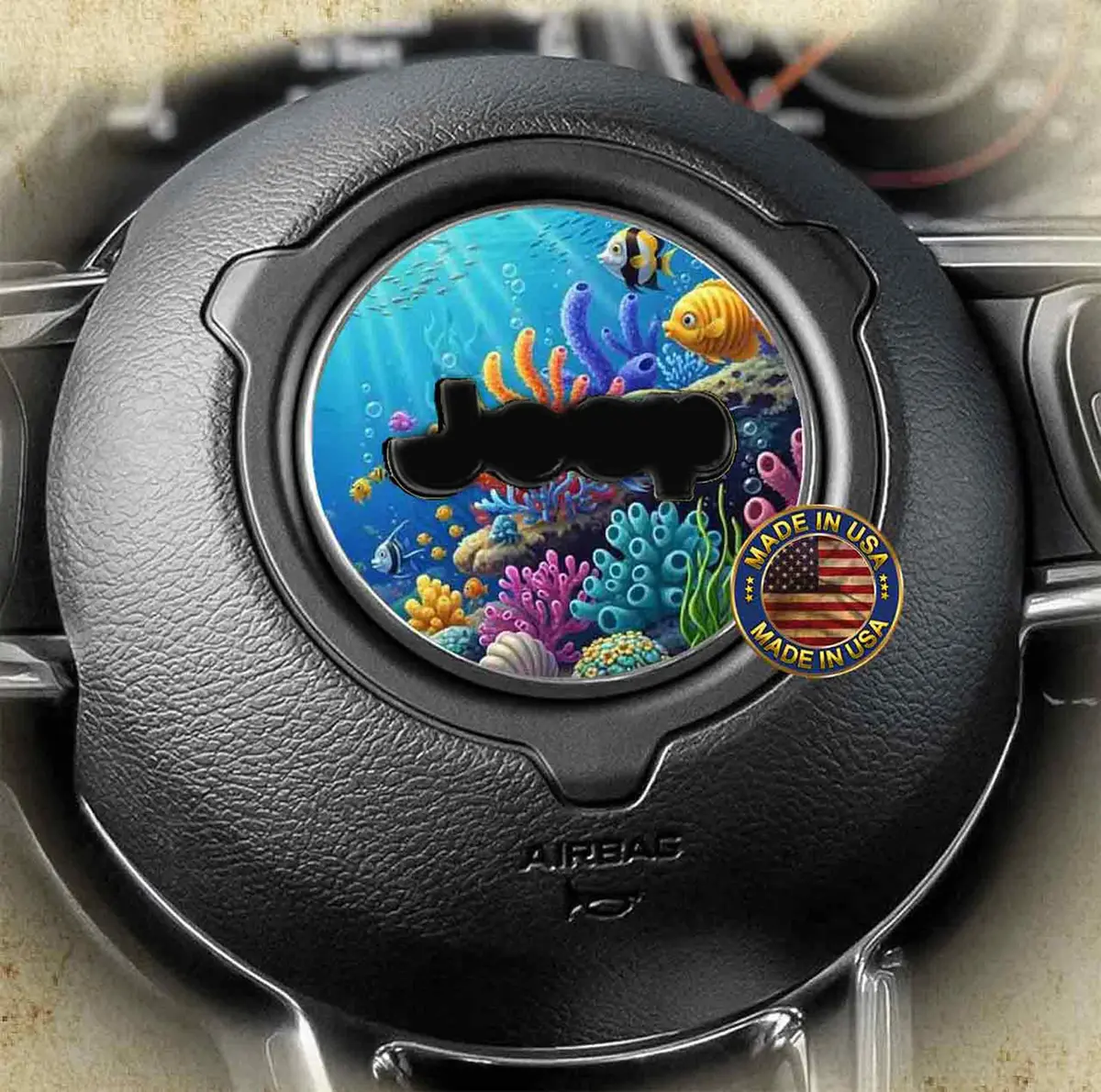 Steering Wheel Decal Reef Life 134 1