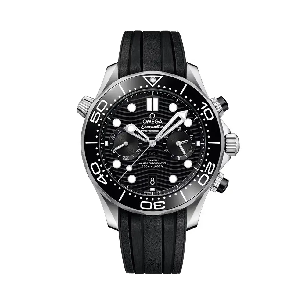 Seamaster Diver 300M Chronograph 44Mm - Black On Rubber Strap 1