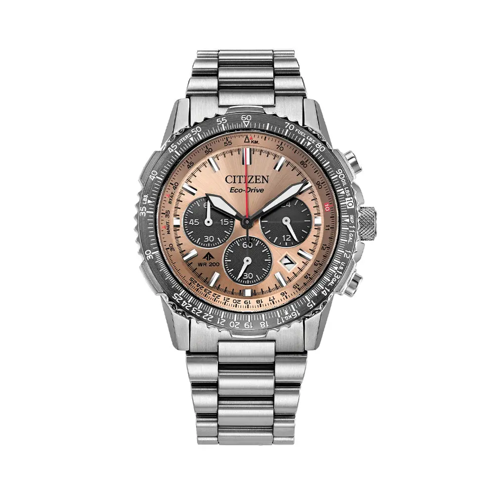 Promaster Navihawk Eco-Drive 40Mm - Salmon On Bracelet 1