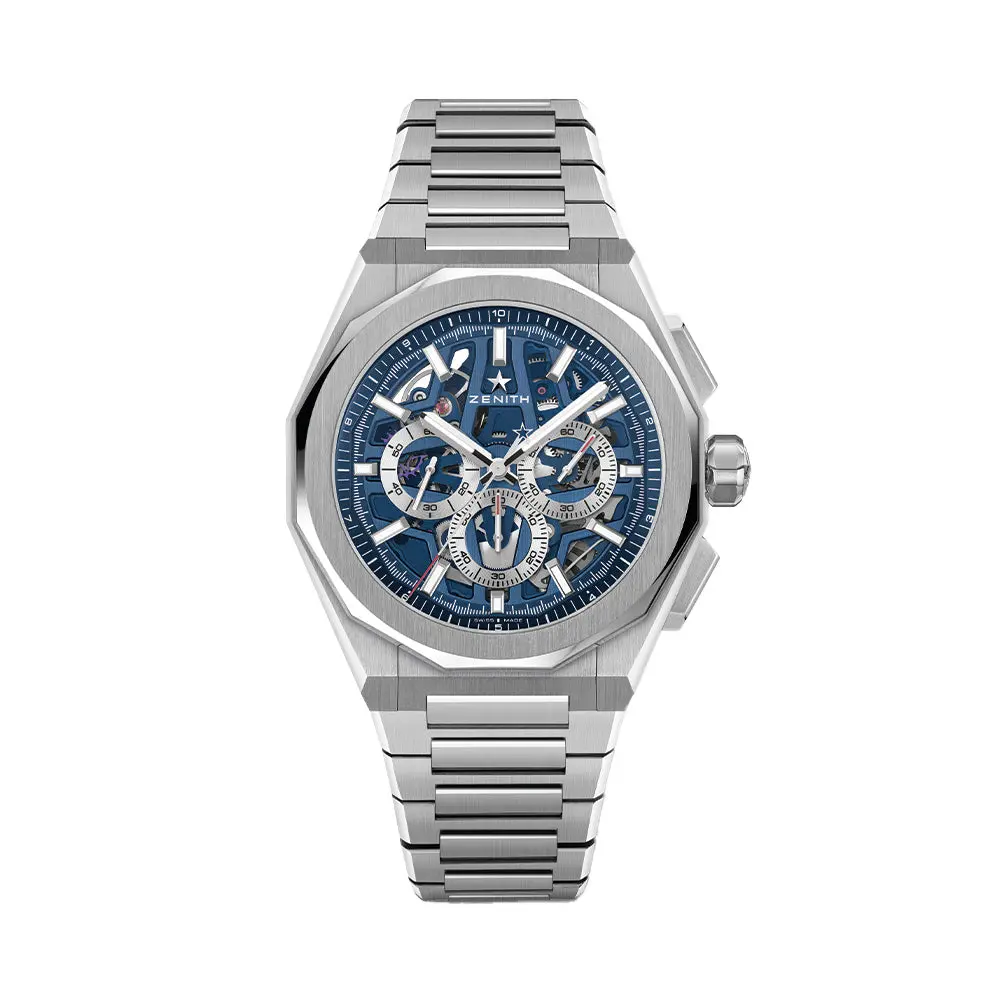 Defy Skyline Chronograph Skeleton 42Mm - Blue On Bracelet 1