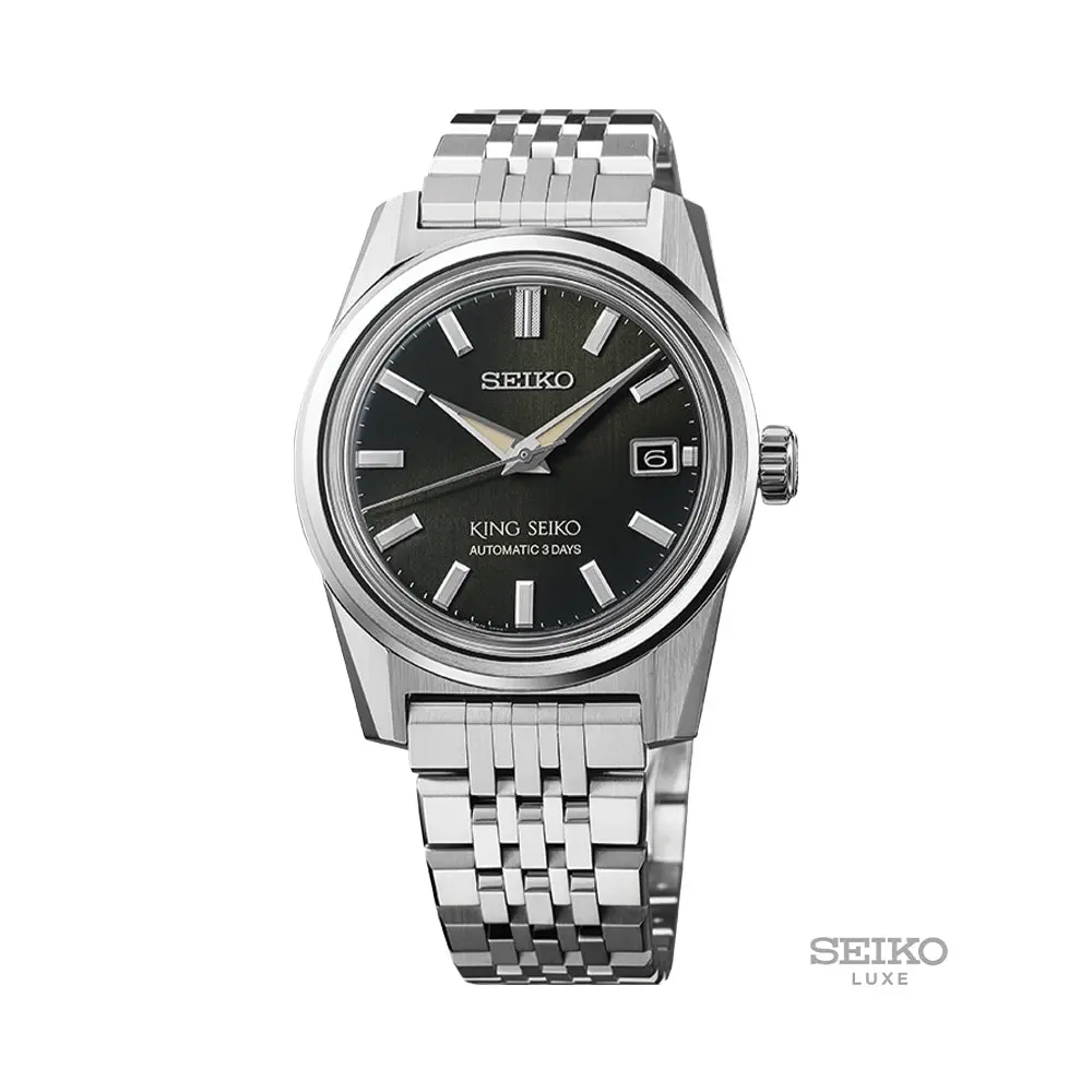 Spb391 King Seiko 38.3Mm - Green On Bracelet 1