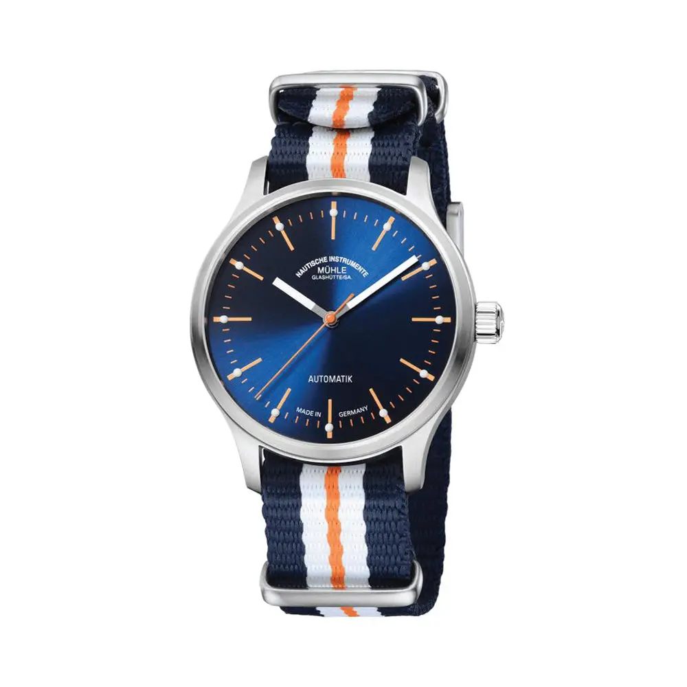 Panova Blue 40Mm - Blue On One-Piece Fabric Strap 1