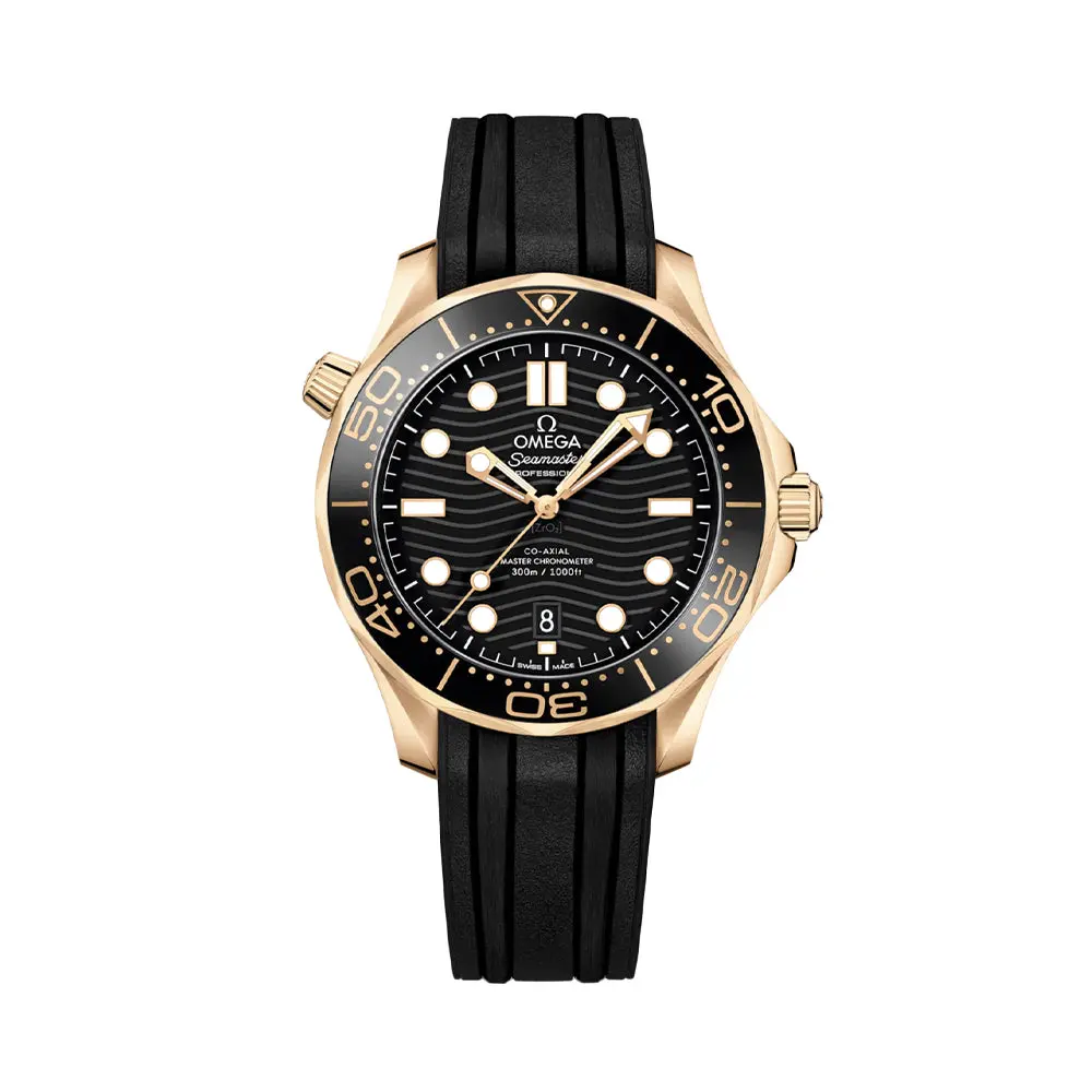 Seamaster Diver 300M Moonshine™ Gold 42Mm - Black On Rubber Strap 1