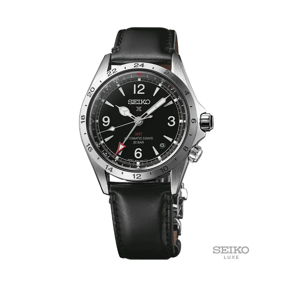 Spb379 Prospex Alpinist Gmt 39.5Mm - Black On Leather Strap 1
