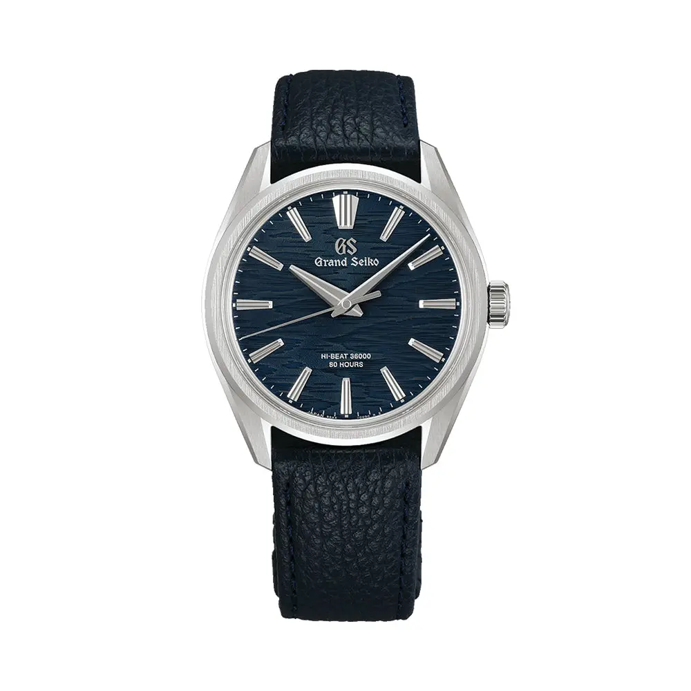 Slgw007 “Moonlit Birch Bark” Evolution 9 Hi-Beat 36000 38.6Mm - Blue On Leather Strap 1