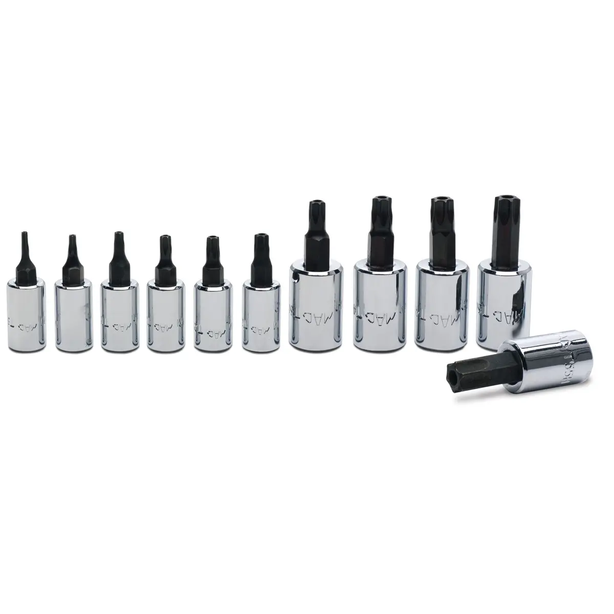 Driver Set, Tamper-Resistant Torx In Metal Tray 1/4" And 3/8" Drive - 11-Pc. 1