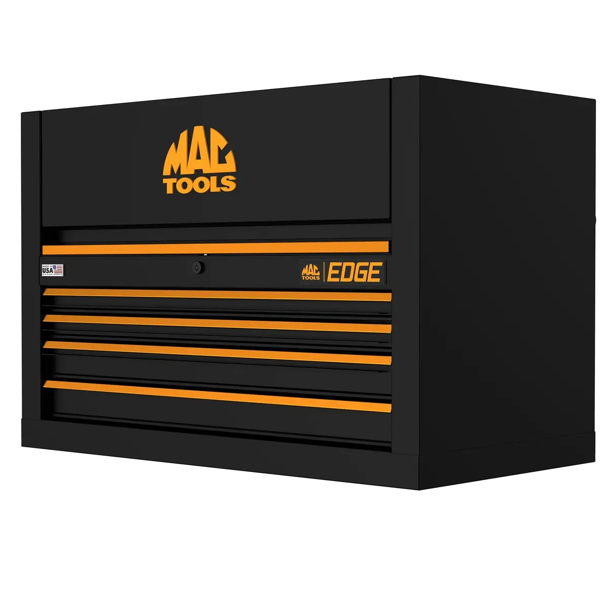 Edge™ 4-Drawer Top Chest For E4122 Workstation - Flat Black/Orange Trim 1