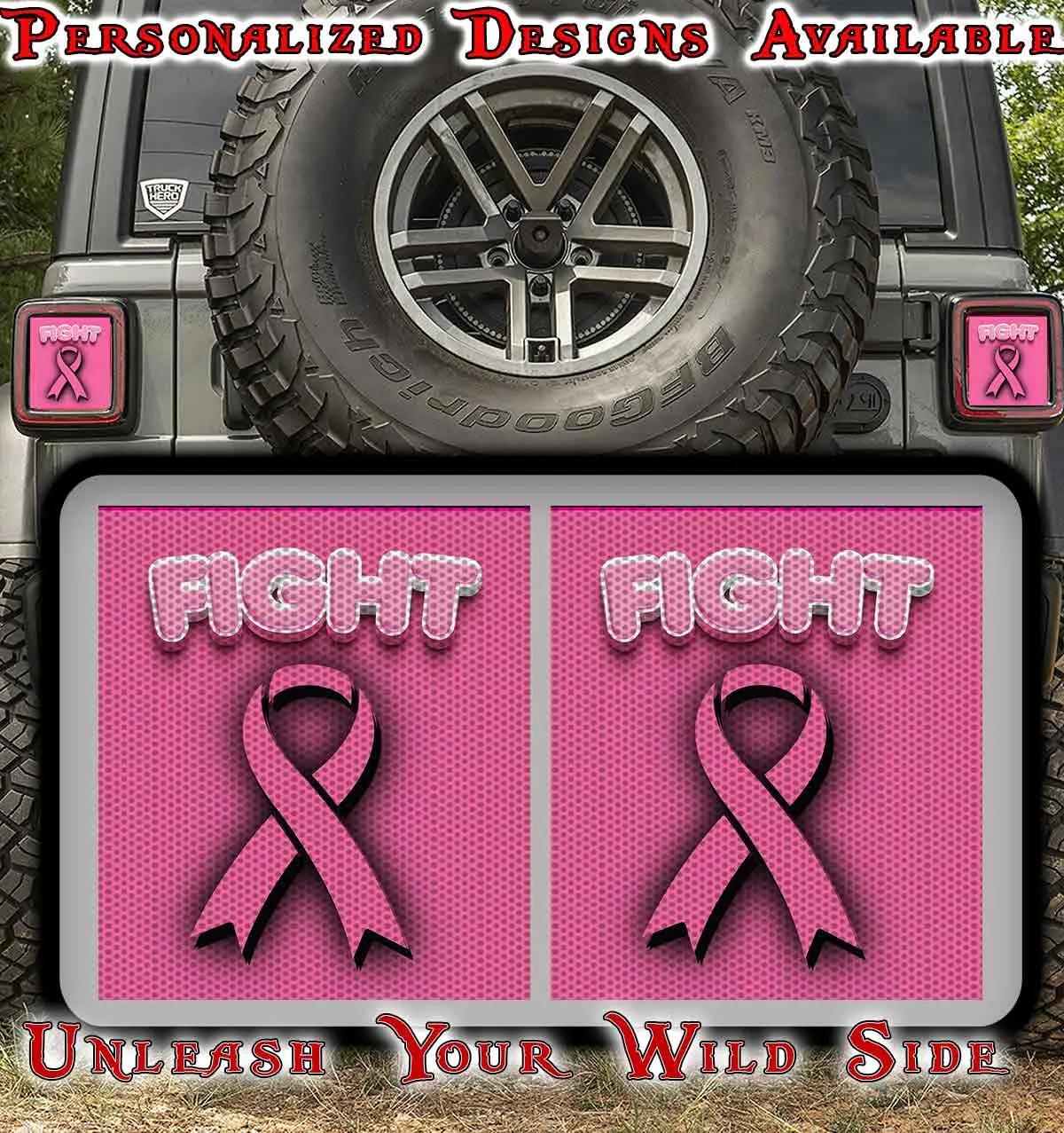 Fight Cancer Taillight Cover Decal 31 1