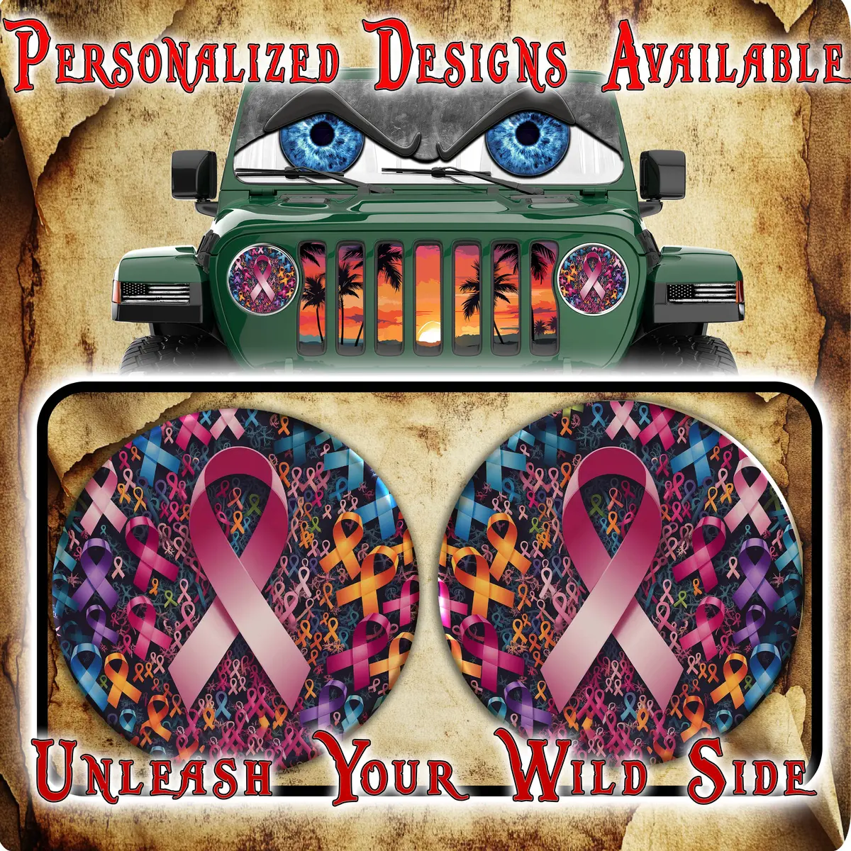 No One Fights Alone For A Round Beast Headlight Decal. 31 1