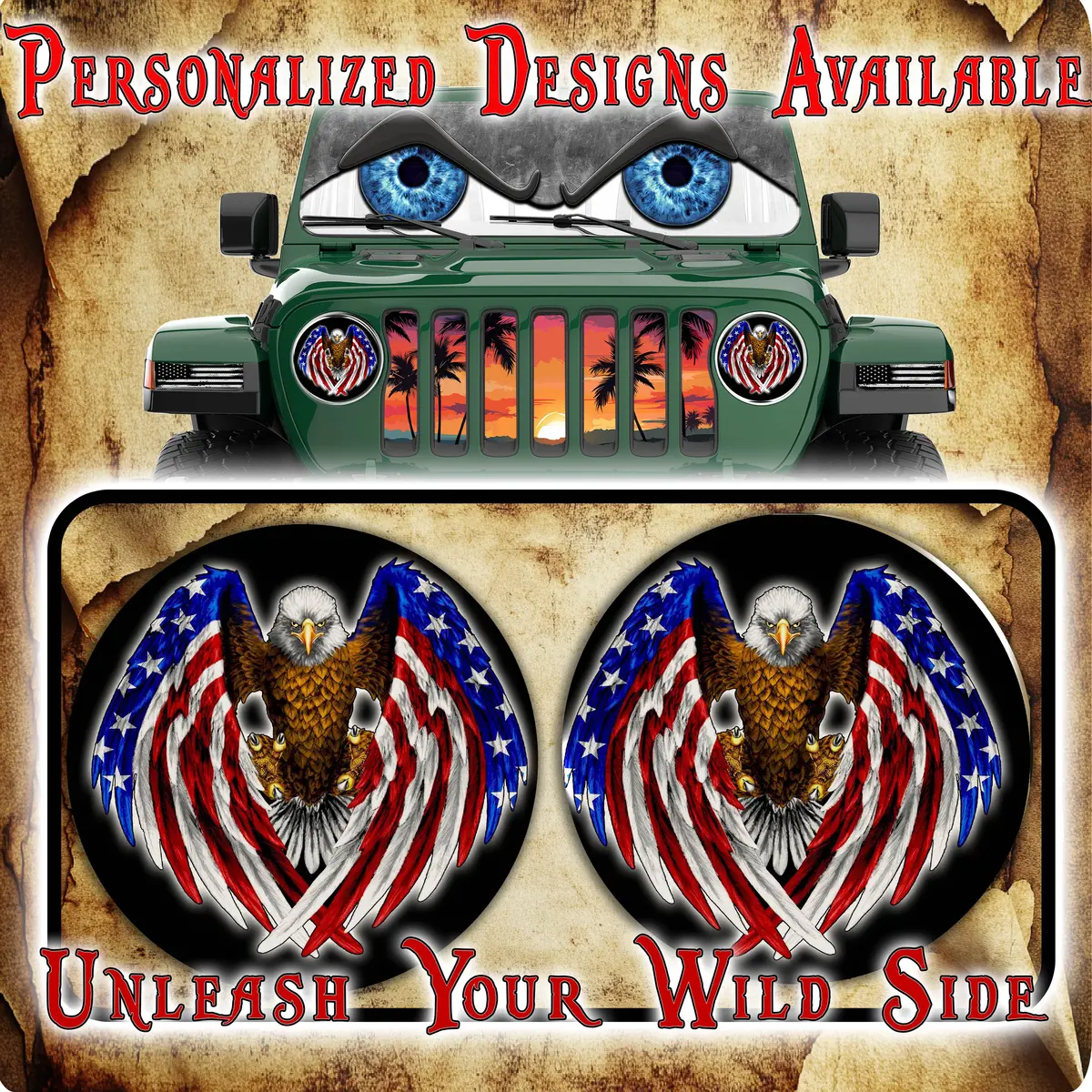 Eagle Eye For A Round Beast Headlight Decal. 32 1