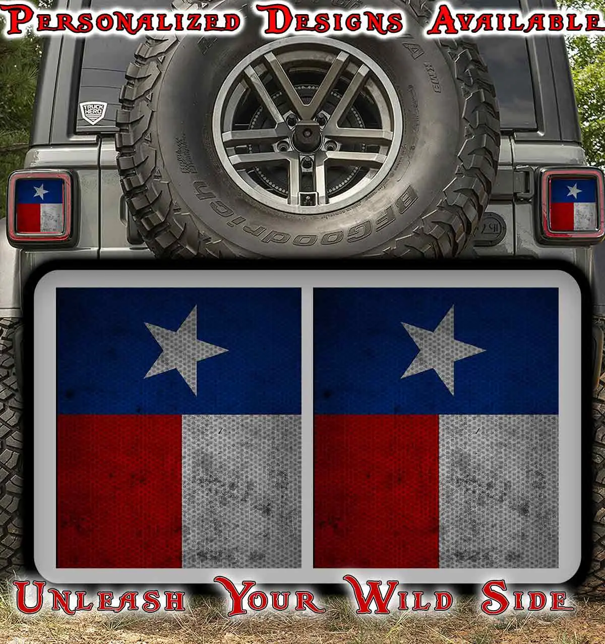 Texas Flag Taillight Cover Decal 33 1