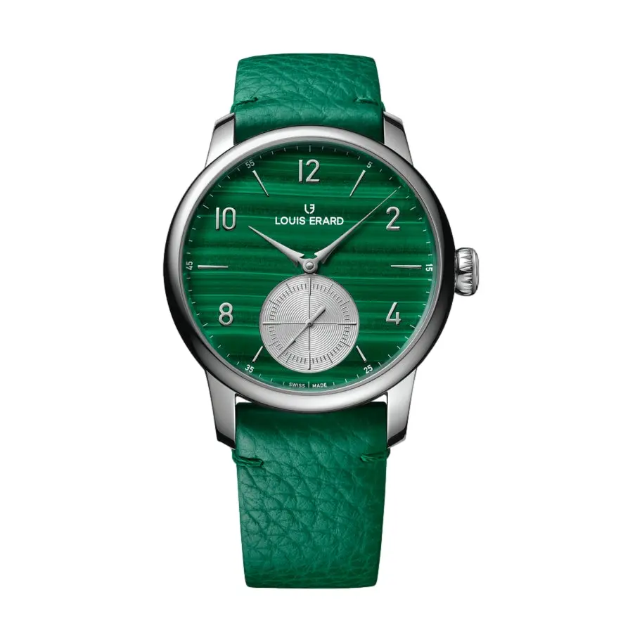 Excellence Petite Seconde Malachite 39Mm - Green On Leather Strap 1