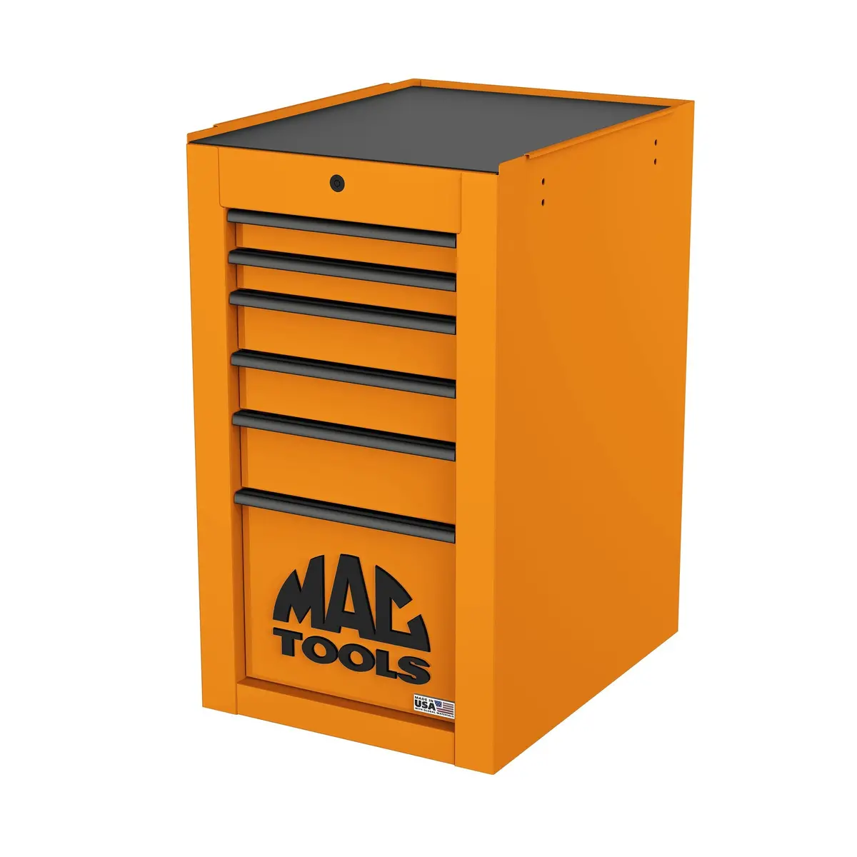Tech™ Series 6-Drawer Side Cabinet With Powertech™ Drawer - Fireball Orange 1