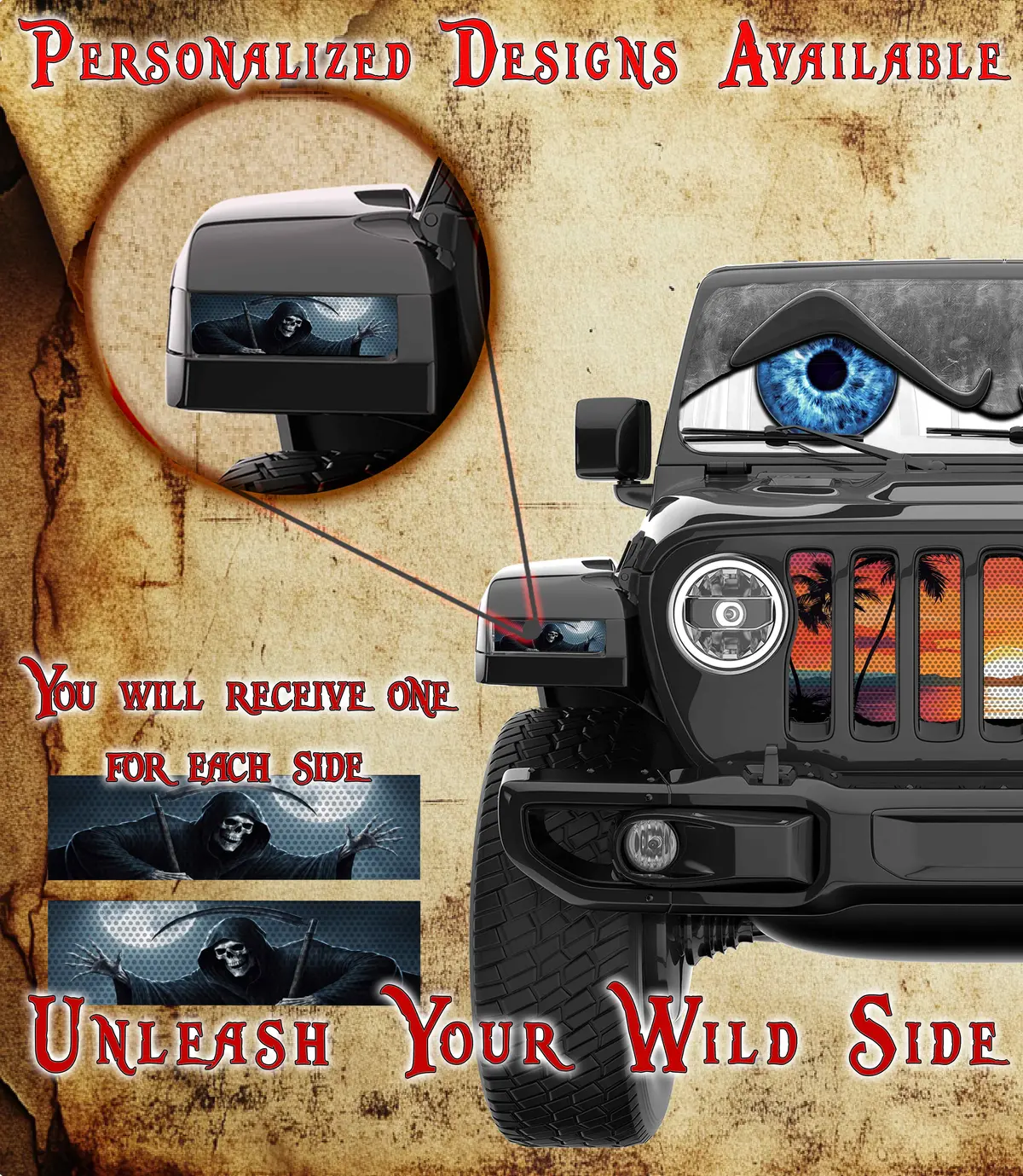Grim Reaper Jl And Gladiator Turn Signal Decal 18 2