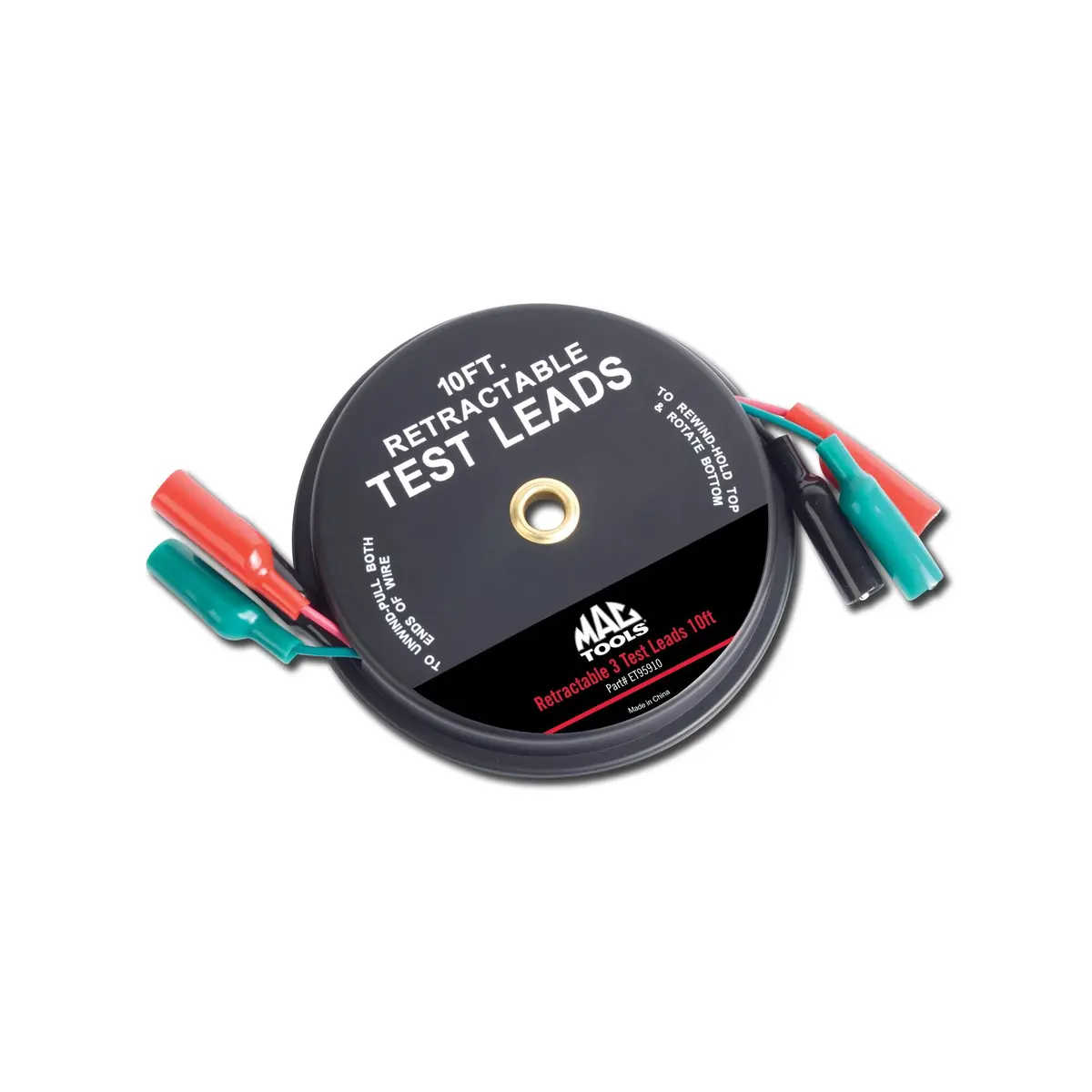 3-Pc. Retractable Test Lead Set 10' 1