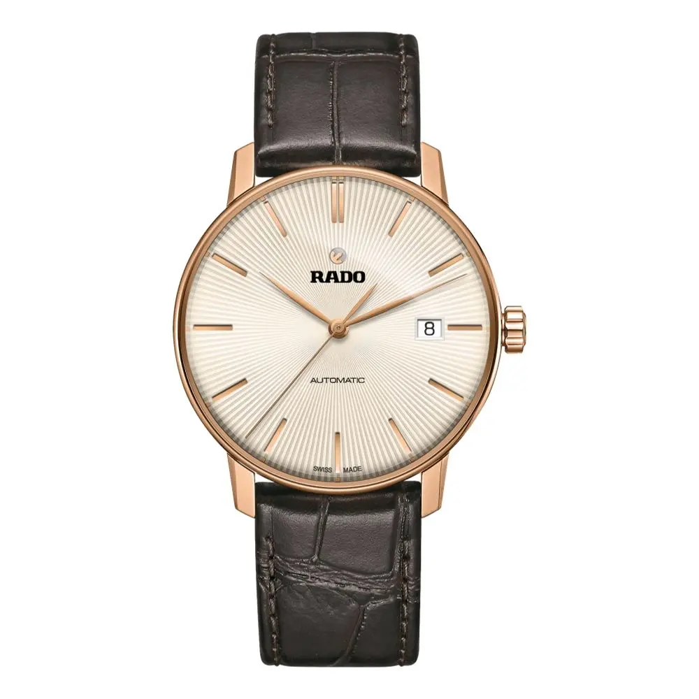 Coupole Classic Automatic Rose Gold 37Mm - White On Leather Strap 1