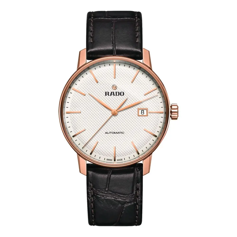Coupole Classic Automatic Rose Gold 41Mm - White On Leather Strap 1