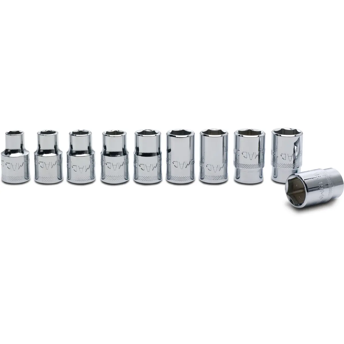 10-Pc. 1/2" Drive Metric Socket Set - 6-Pt. 1