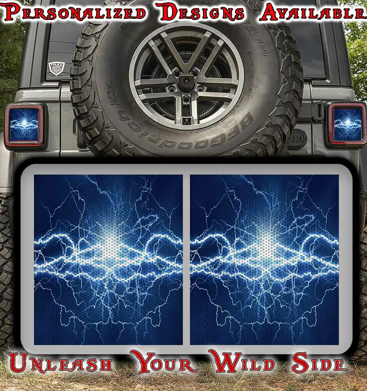 Blue Lighting Taillight Cover Decal 39 1
