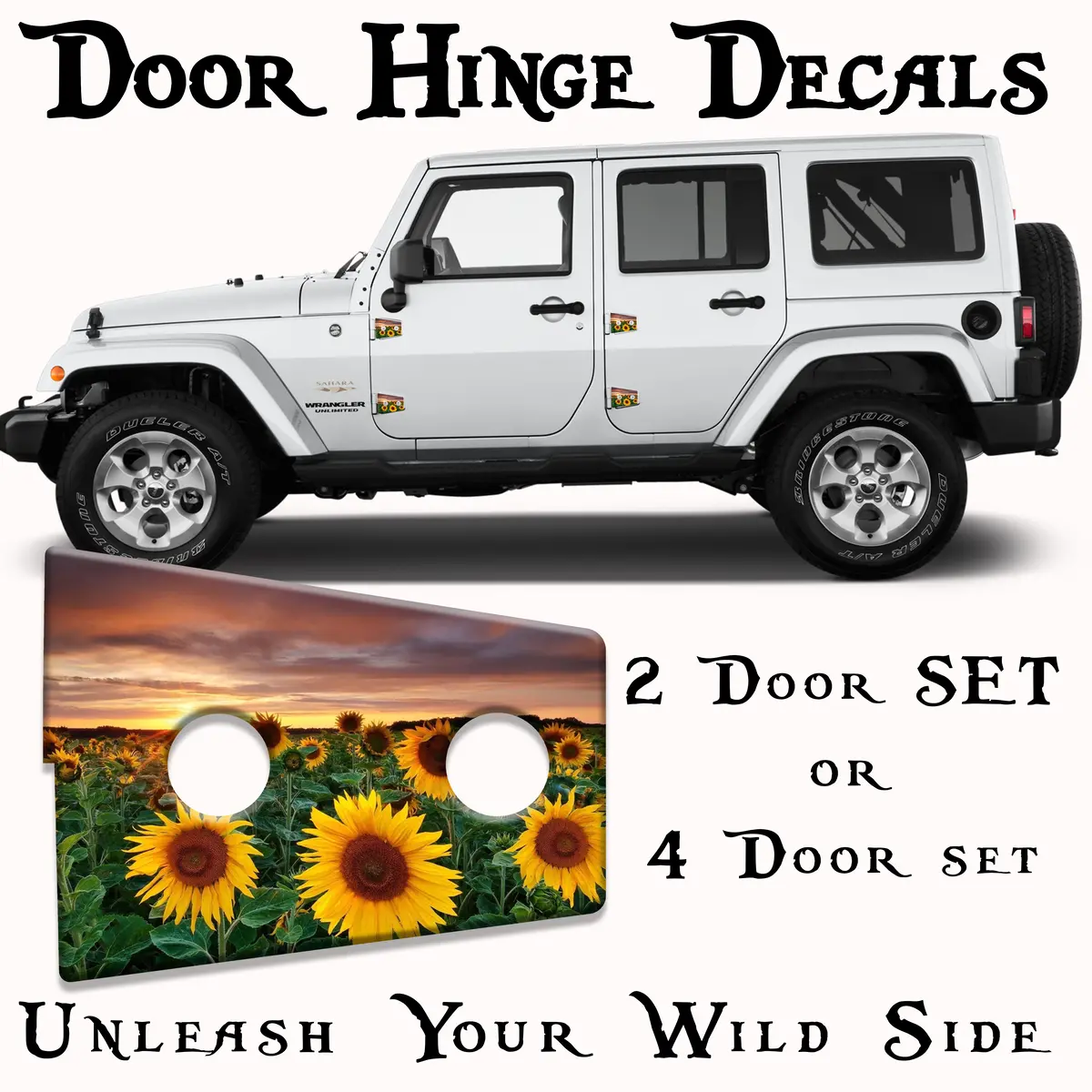 Jk Sunflower Field Door Hinge Decal 39 1
