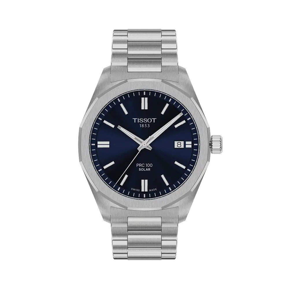 Prc 100 Solar Quartz 39Mm - Blue On Bracelet 1