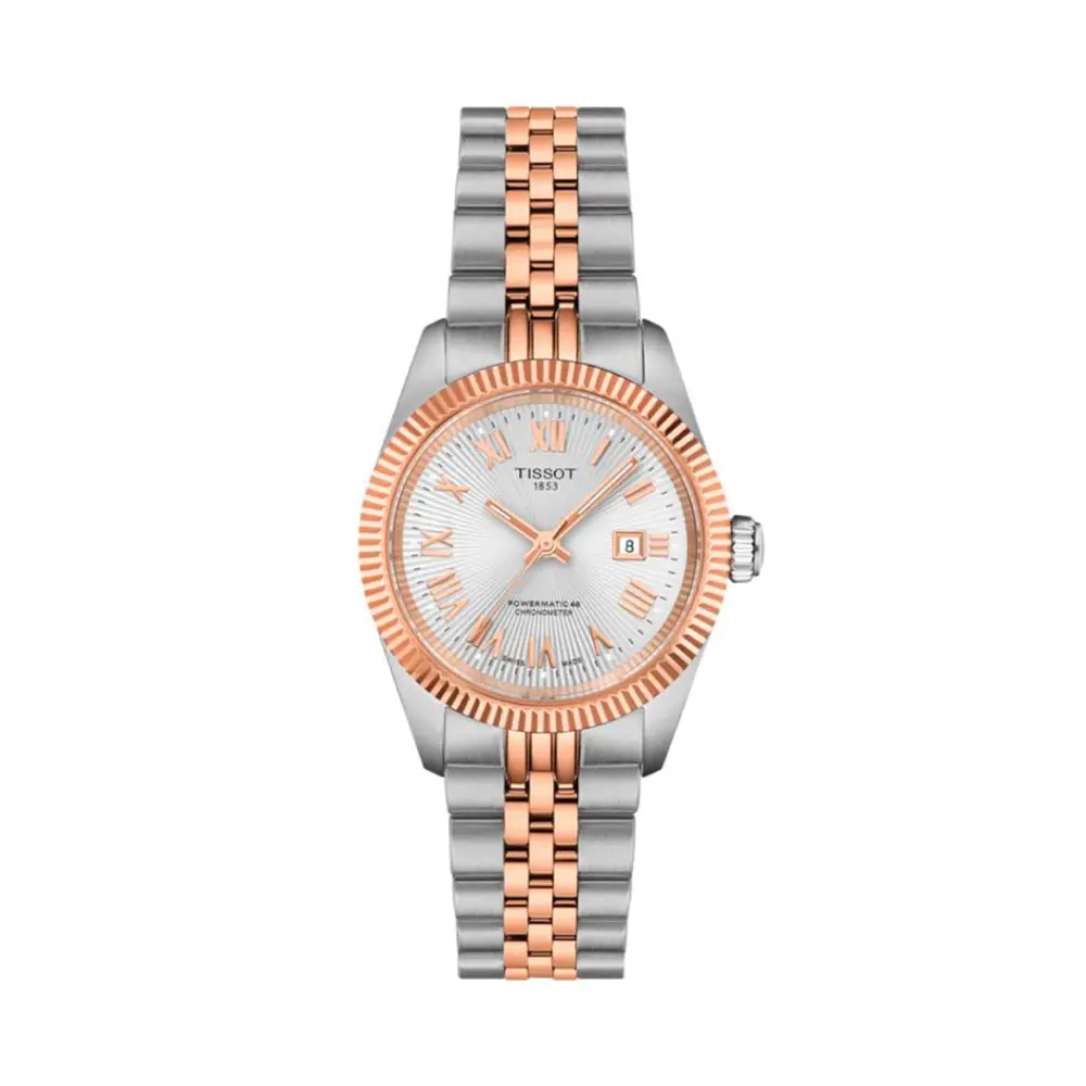 Ballade Powermatic 48 Cosc Two-Tone 30Mm - Silver On Bracelet 1