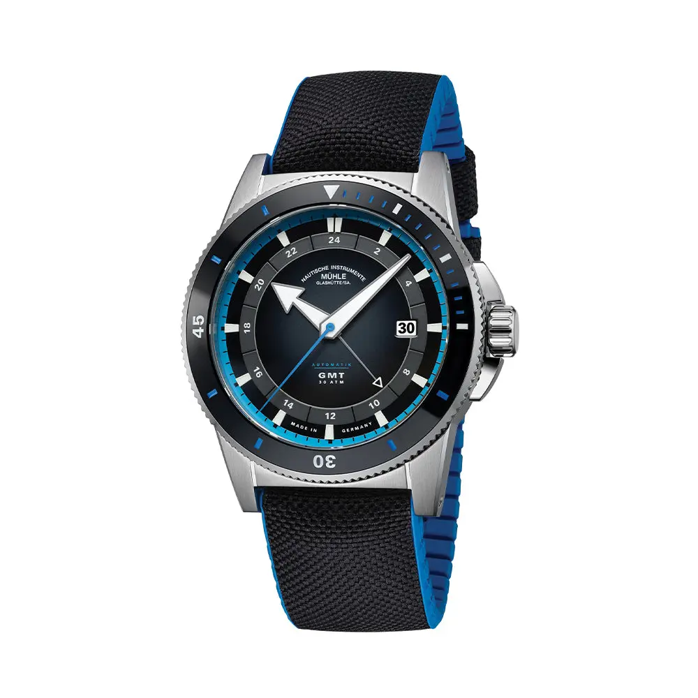 Sportivo Travel Gmt 42.5Mm - Black On Canvas-Rubber Strap 1
