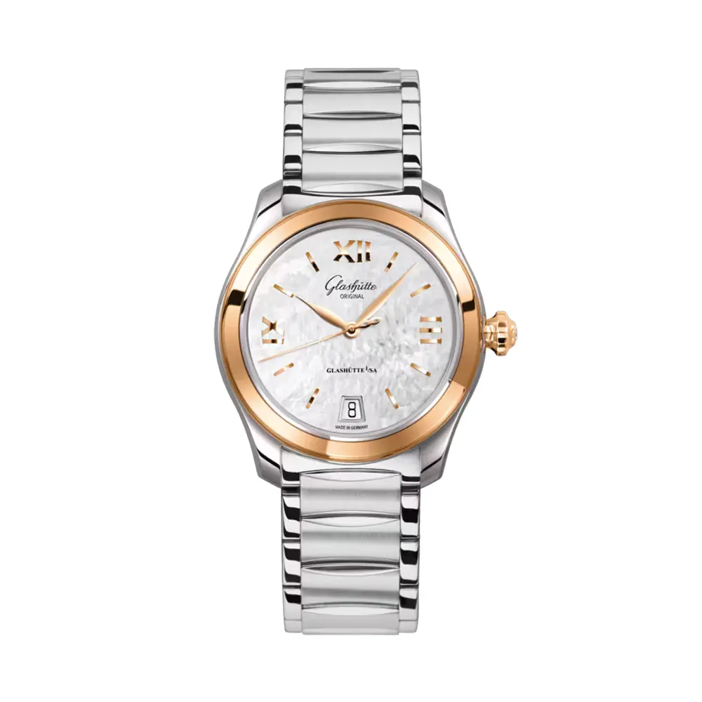 Lady Serenade Rose Gold Two-Tone 36Mm - Silver Mother Of Pearl On Bracelet 1