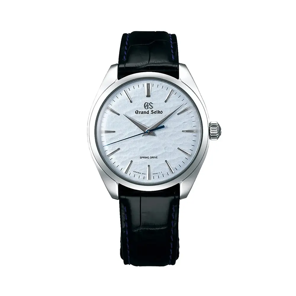 Sbgy007 "Omiwatari" Elegance Spring Drive 38.5Mm - Blue On Leather Strap 1