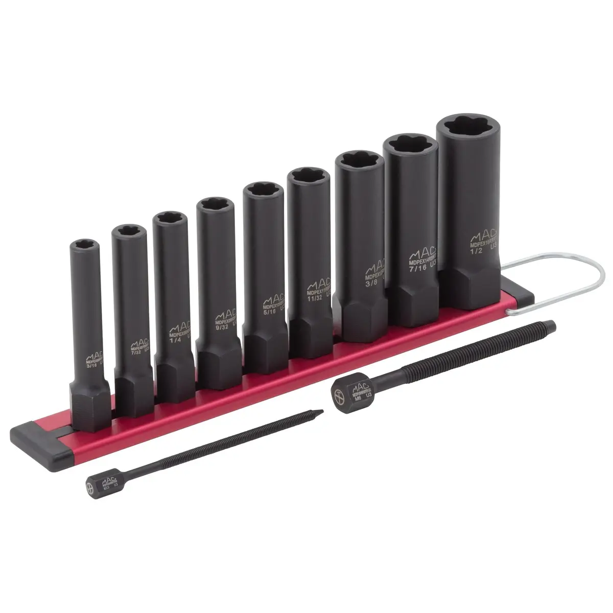 9-Pc. 1/4" Drive R.B.R.T™ Sae Impact Foreign Object Removal (For) Deep Extractor Socket Set 1