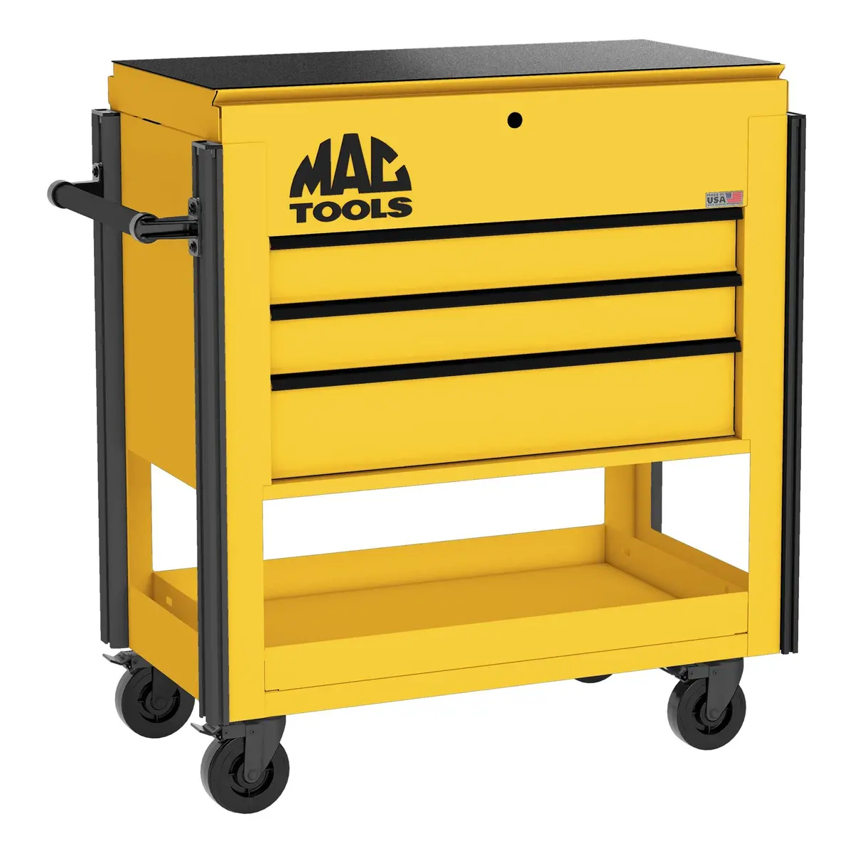 5-Drawer Utility Cart W/ Full Lid - Sunburst Yellow 1